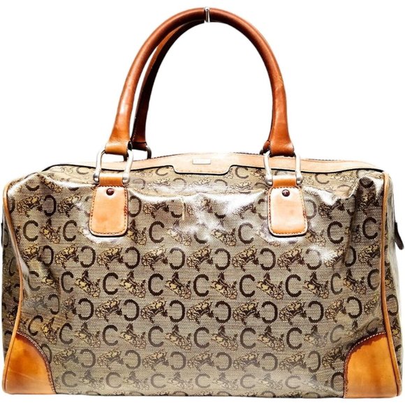 106111E V Celine Satchel Bag Brown PVC. A - Picture 2 of 10